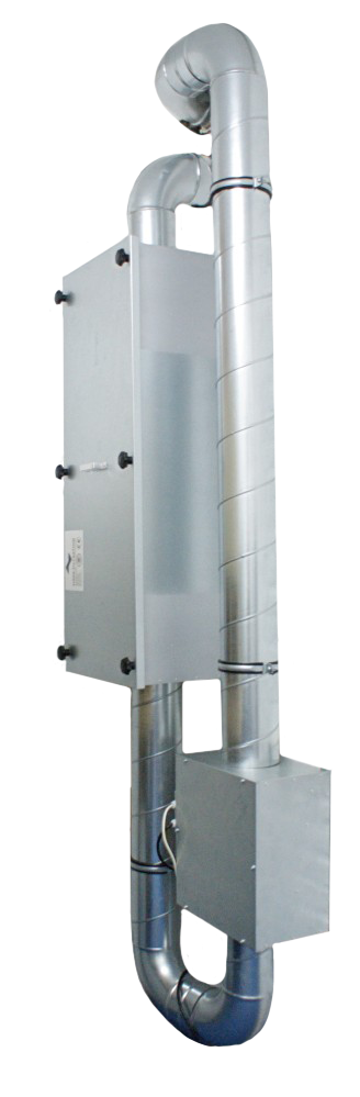 Filterbox compact verticaal met ventilatorbox