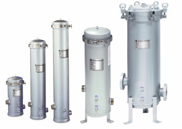 SFH-RVS 316L filterbehuizing voor vijf 30 inch filterkaarsen met 2